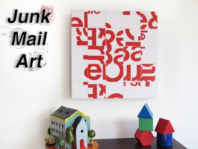 Junk Mail Art Using Recycled Mailers