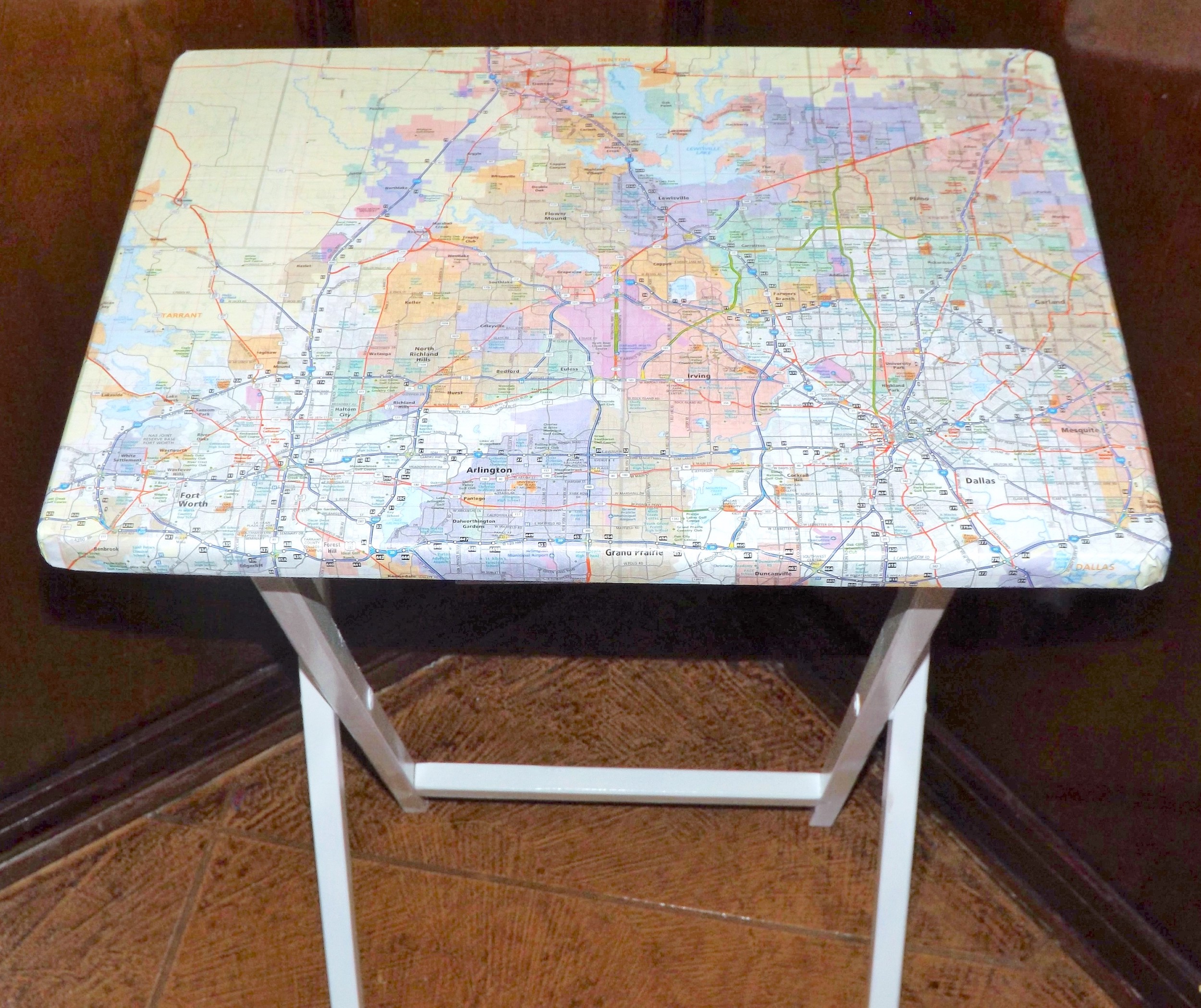 DIY Map TV Tray