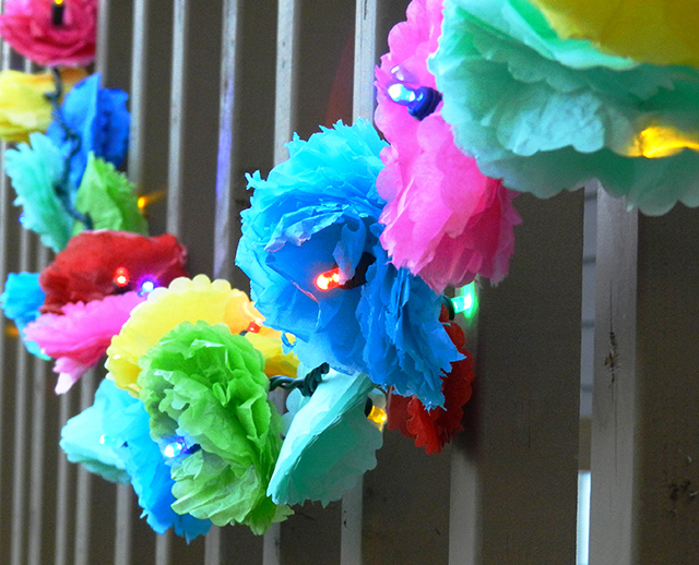 Tissue Paper Flower Party Lights