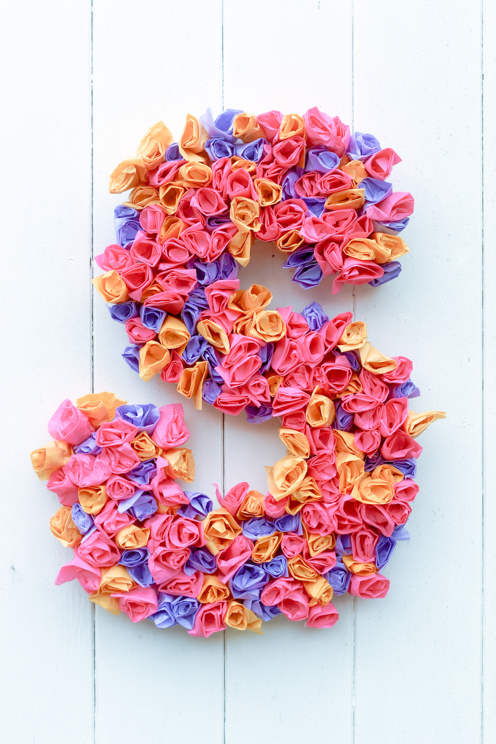 Tissue Paper Rosette Letters