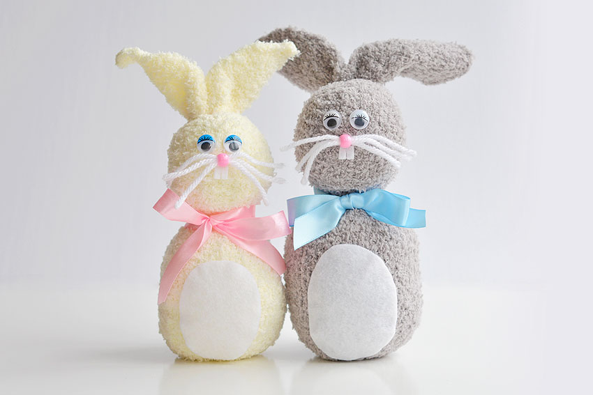 How to Make No-Sew Sock Bunnies