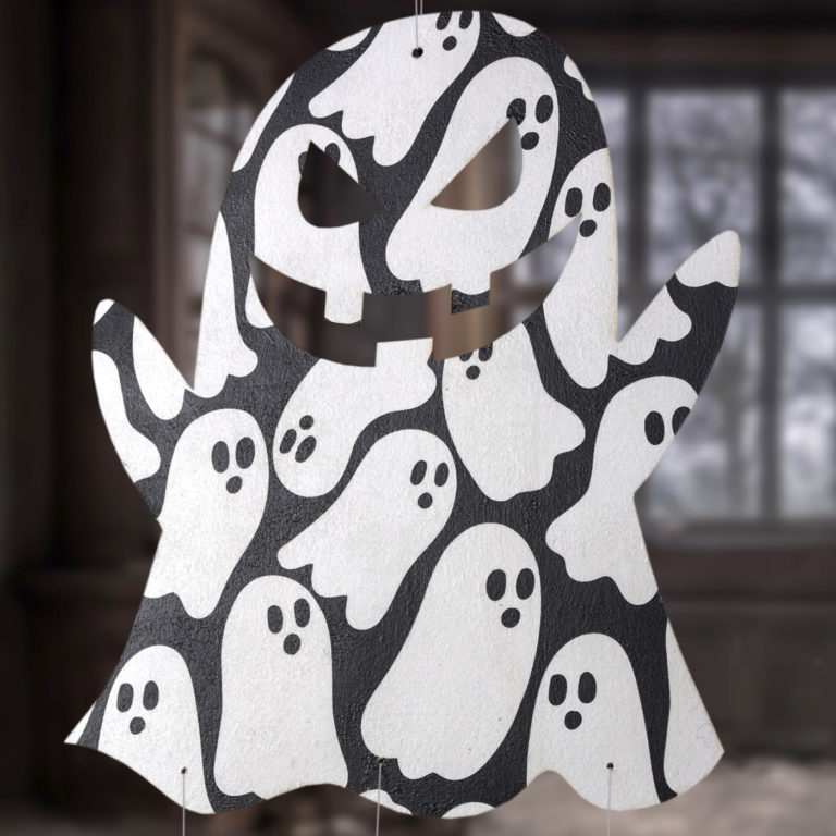 Dollar Tree Wooden Ghost Decor