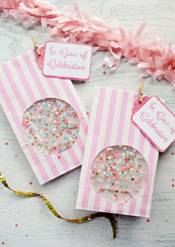 DIY Confetti Window Treat Bags