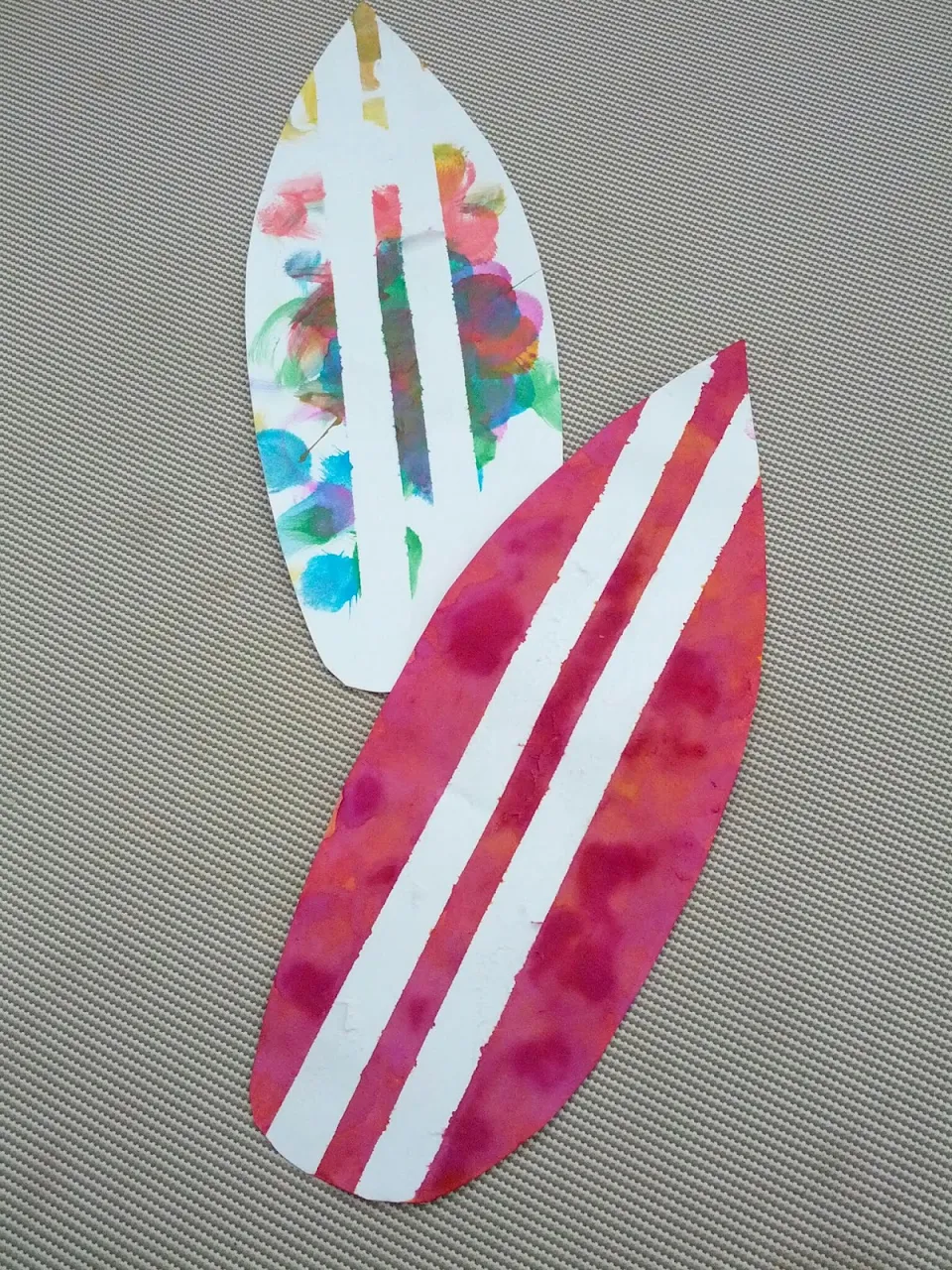 Tape Resist Surfboard Craft for Kids